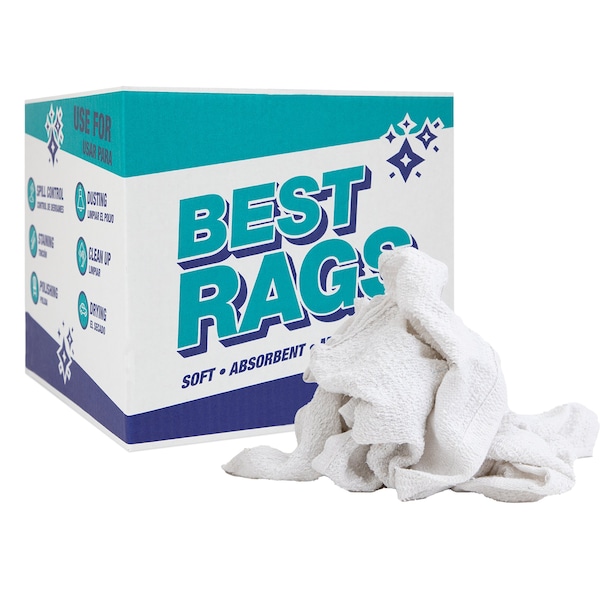 Monarch W11 Washcloth Size Terry Wipers White - 10lb Box N-W11-10 - main